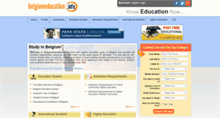 Desktop Screenshot of belgiumeducation.info