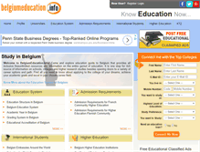 Tablet Screenshot of belgiumeducation.info